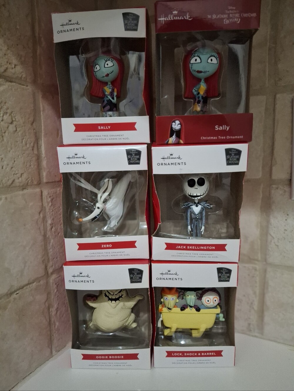 Hallmark Disney Nightmare Before Christmas Christmas Ornaments 6pc Set NEW